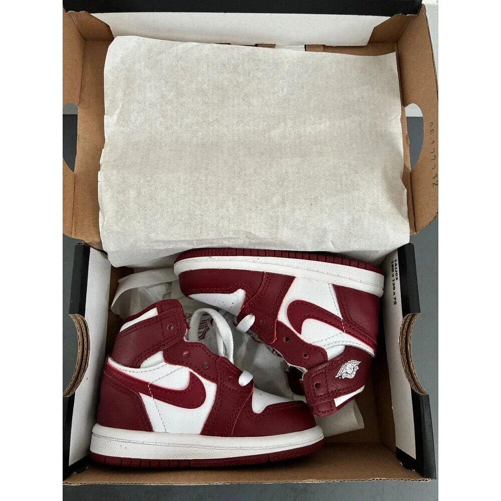 Nike Jordan 1 Retro High OG (TD FD1413 401 White/ Team Red size 4c - Picture 6 of 6